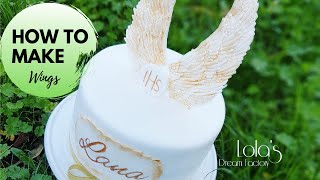 Torta za Prvu Pričest/Krizmu | Fondan torta krila | Angel Wings Fondant Cake Tutorial
