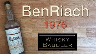Aus dem Jahre 1976 - Wow! 36 Jahre Single Malt! (BenRiach 1976)