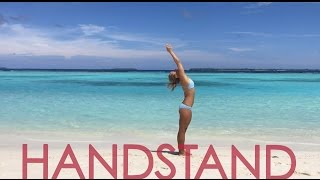 Beach Yoga Handstand Flow  - Practice with Kino in the Maldives