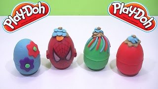 CARS TOYS Play DOh EGGS GAMES!!!  LeGo KinDER Surprise eGGS Peppa Pig Español 2016
