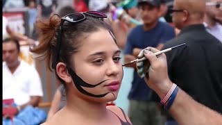 THICK CURVY BODY Latina body painting | nude art