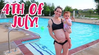 PREGNANT LADY at the POOL