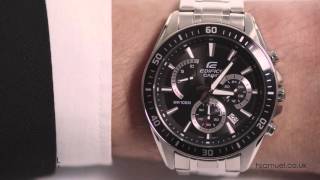Casio Edifice Men's Black Dial Stainless Steel Watch EFR-552D-1AVUEF