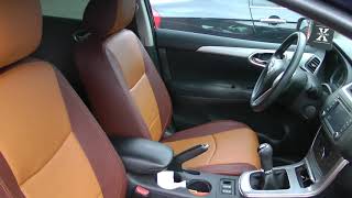 Авточехлы из экокожи для Ниссан Сентра 7 поколение  Установка
