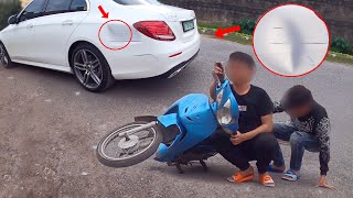 NTN - Tai Nạn Mercedes E350 Bị Thanh Niên Say Rượu Tông Biến Dạng