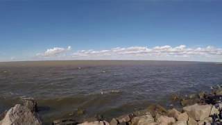 Подводная охота на дамбе. Финский залив.