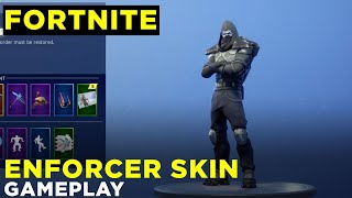 Fortnite Enforcer Skin + Subjugator Back Bling Gameplay