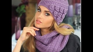 Женские вязанные шапки - фото 2019 / Women's knitted hats / Frauen-Strickmütze - Foto