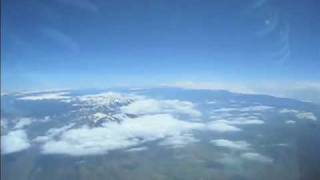 Рейс Ташкент - Бишкек. Вид из кабины пилота Боинг 747