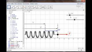 Simulación de un resorte en GeoGebra