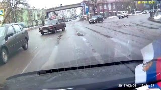 Сложный проезд перекрестка ул. Фрунзе Витебское шоссе. Смоленск.