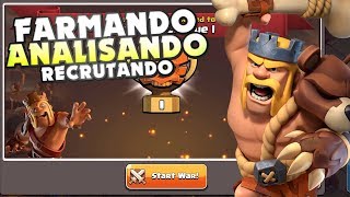 FARMANDO NA CV13, ANALISANDO VILAS E RECRUTANDO CV13 PARA AS LIGAS DE GUERRAS DE CLÃ!!