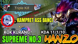 HANZO ASSASIN BANCI ?? Waduh KOK KURANG !!! Hanzo Mobile Legends Indonesia