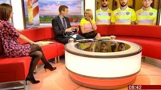 Louise Minchin Busty With Cute Upskirt vs Horny Sally Nugent In Sexy Tights, Short Dress 2