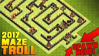 Clash of Clans | UNBEATABLE MAZE TROLL BASE 2017 | WEIRD ANTI MAX TH11 TROLL BASE + PROOF