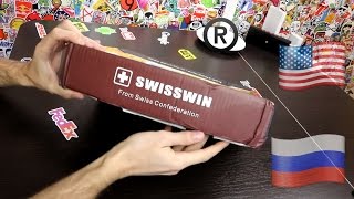 Купил Мужскую Сумку через плечо для ПЛАНШЕТА Swisswin taobao распаковка карман швейцария
