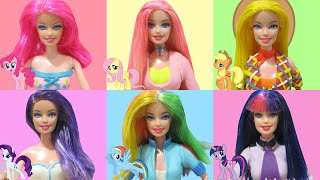 Play Doh Barbie Dolls My Little Pony Equetria Girls Costumes  I DIY How To Make