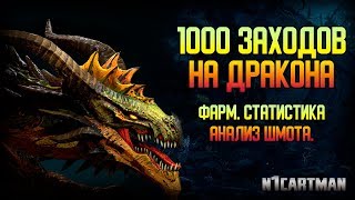 Raid Shadow Legends Бьем Дракона 1000 раз | Статистика по луту
