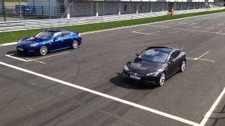 Электромобиль Тесла ПРОТИВ PORSCHE Электромобиль Tesla