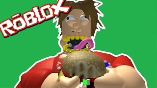 Roblox ESCAPE THE GIANT FAT GUY OBBY!! DON'T GET EATEN!!