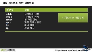 리눅스 강의 12강.  Linux(Unix) 파일 관리 명령어