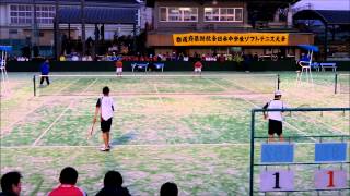 ★中学ソフトテニス　都道府県対抗2012　男子　個人戦　準決勝1　内本丸山ー田中二階堂