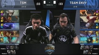 TSM (Hauntzer Camille) VS NV (Seraph Rumble) Game 2 Highlights - 2017 NA LCS Spring W7D2