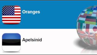 Learn Estonian vocabulary #Topic = Fruit and nuts