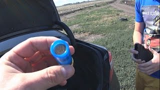 Стрельба из карабина Вепрь 12 с монетами 10 коп.
