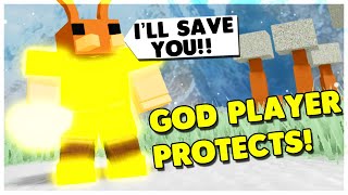 GOD Player Becomes MY BODYGUARD In The VOID... (ROBLOX BOOGA BOOGA)