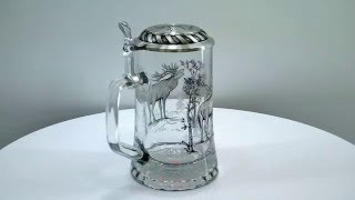 Пивная кружка с крышкой коллекционная "На охоте" 0,5 л
