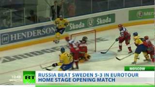 Red Machine runs over Sweden 5-3 in Moscow leg of Euro Hockey Tour
