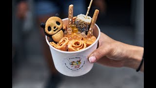 ICE CREAM ROLLS | STREET DESSERTS AND DRINKS IN THE PHILIPPINES | BIGGEST FOOD PARK