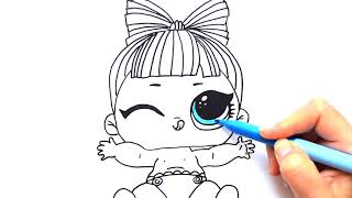 ❤️Как нарисовать куклу Лол Лил Систерс | How to draw lol lil sisters snuggle baby | Лол сестрички❤️
