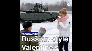 Russian Soldier Wins Girl Over With Tanks on Valentine’s Day | The Moscow Times