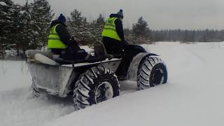 Каракат зис-5,по следу снегохода Буран 640