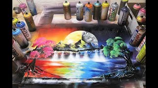 Day and Night - SPRAY PAINT ART by Skech