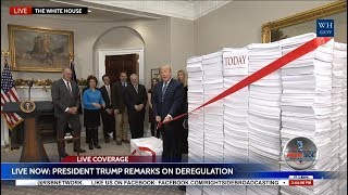 President Donald Trump CUTS the RED TAPE of REGULATION 12/14/17