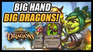 Big Hand & Big Dragons? Big Dragon Hand Warlock! Descent of Dragons Hearthstone