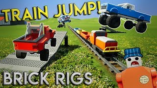 LEGO TRAIN JUMPS, CRASHES and STUNTS! - Brick Rigs Multiplayer Gameplay Challenge