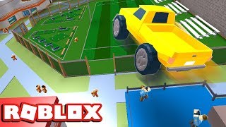 FLYING MONSTER TRUCK INTO JAILBREAK PRISON