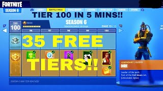 GET 35 FREE TIERS/TIER 100 INSTANTLY *Glitch*|FORTNITE BATTLE ROYALE(Patched)