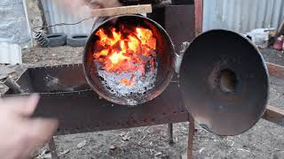 Печь длительного горения из газового баллона .