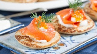 How to Make Blinis? Russian Blinis Recipe - Buckwheat Blini Recipe with Smoked Salmon