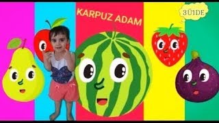 Beren Karpuz adam şip şap şop dansı yapıyor/ABONE OL/Ceviz adam/ çocuk şarkısı/