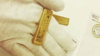 1.2057 oz  Chinese Art Tael Credit Suisse Gold Bar .9999 Fine Gold