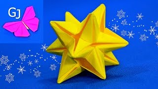 Модульное оригами из бумаги Кусудама Звездочка