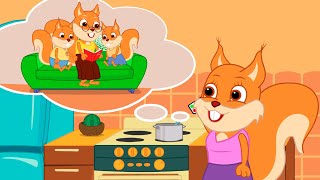 Famille d'Écureuil - Les Vacances Chez Grand-Mère Vidéos Animé 2021 en Français 13+