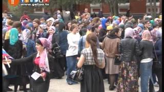 В педагогическом колледже г.Хасавюрт в канун юбилея Победы в состоялся флешмоб
