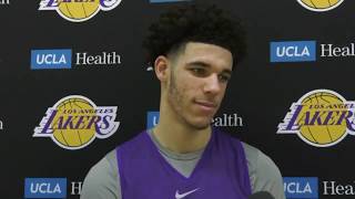 Lonzo Ball talks Lakers wishing him a happy birthday | ESPN